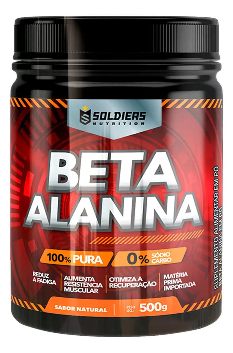 Beta Alanina Pura 500g Soldiers Nutrition Treino Performance Força