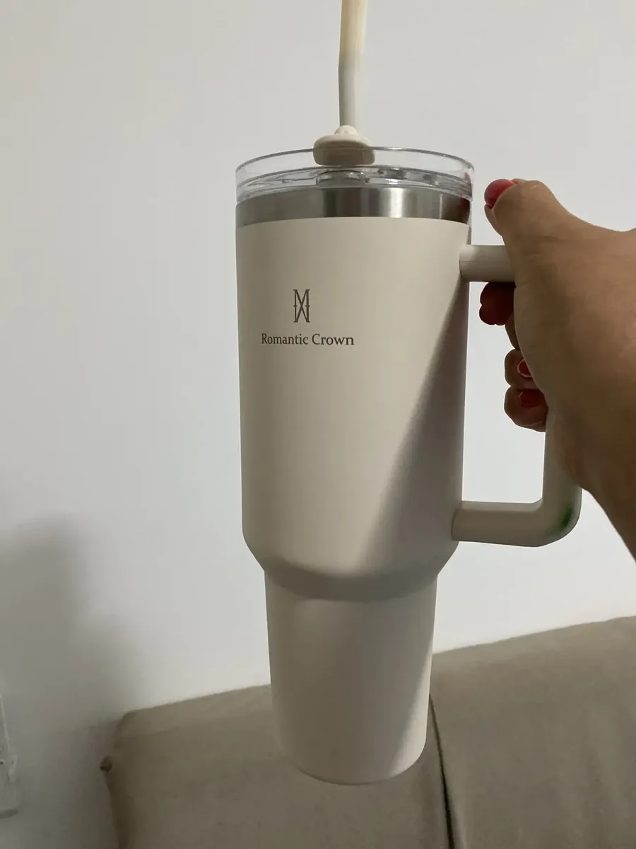 Copo Térmico Gigante 1,2l Inox Com Tampa E Inox Canudo