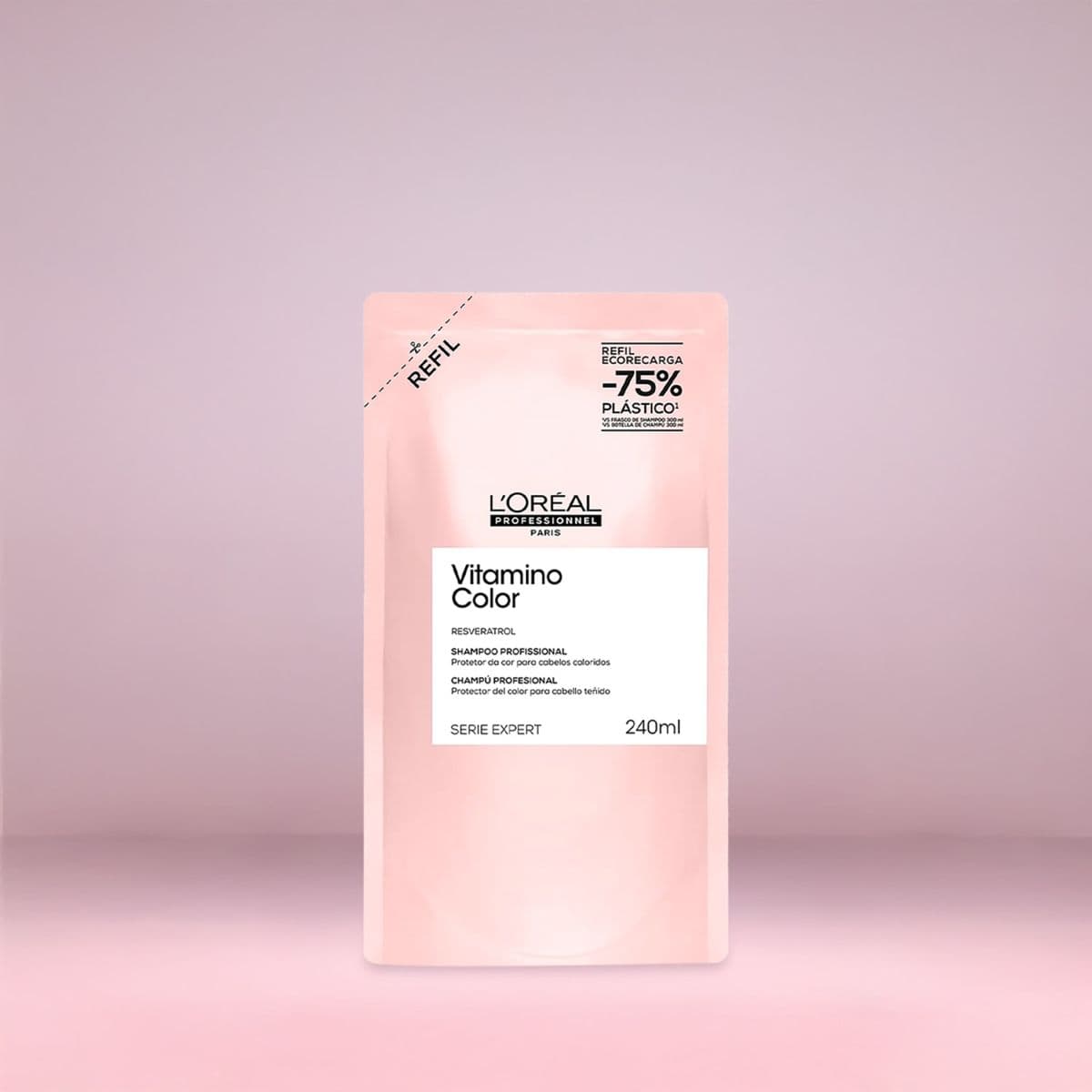 L'Oréal Professionnel Vitamino Color Shampoo Profissional Refil, Resveratrol, para Cabelos Coloridos, Serie Expert, 500ml