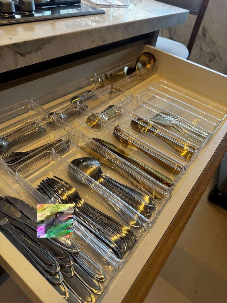Kit 10 Organizador Multiuso Modular Gaveta Acrilico Rebirth Cor Cristal