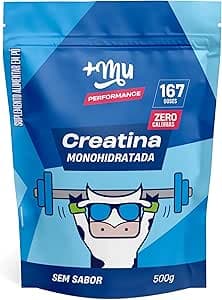 Creatina Mais Mu, Sem Sabor, 100% Pura – 500g